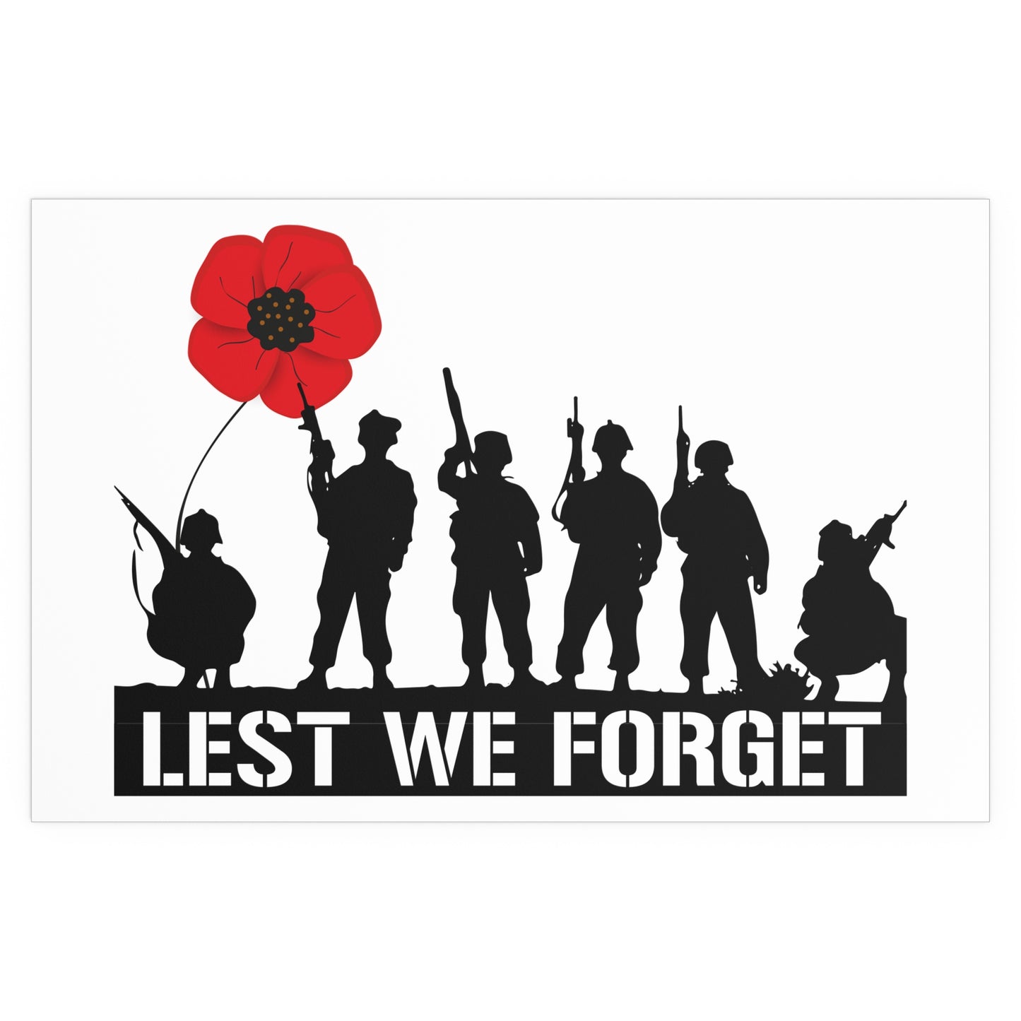 LUFC “Lest We Forget” Silk Poster:  Tribute Leeds United Wall Art