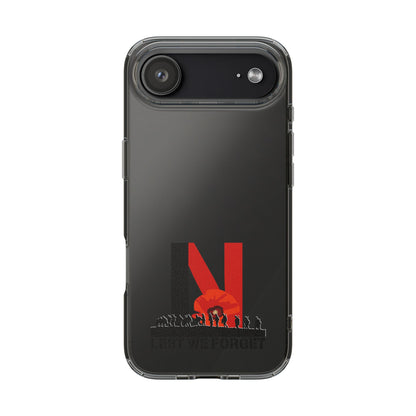 Leeds United “LEST WE FORGET”  Clear Impact-Resistant Case - Lufcnews.co.uk