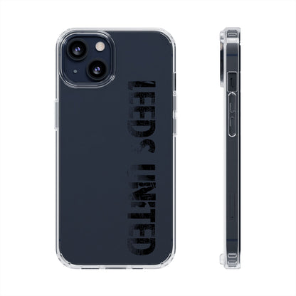LUFC “LEEDS UNITED” Clear  Impact-Resistant Case