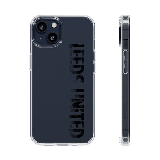LUFC “LEEDS UNITED” Clear  Impact-Resistant Case