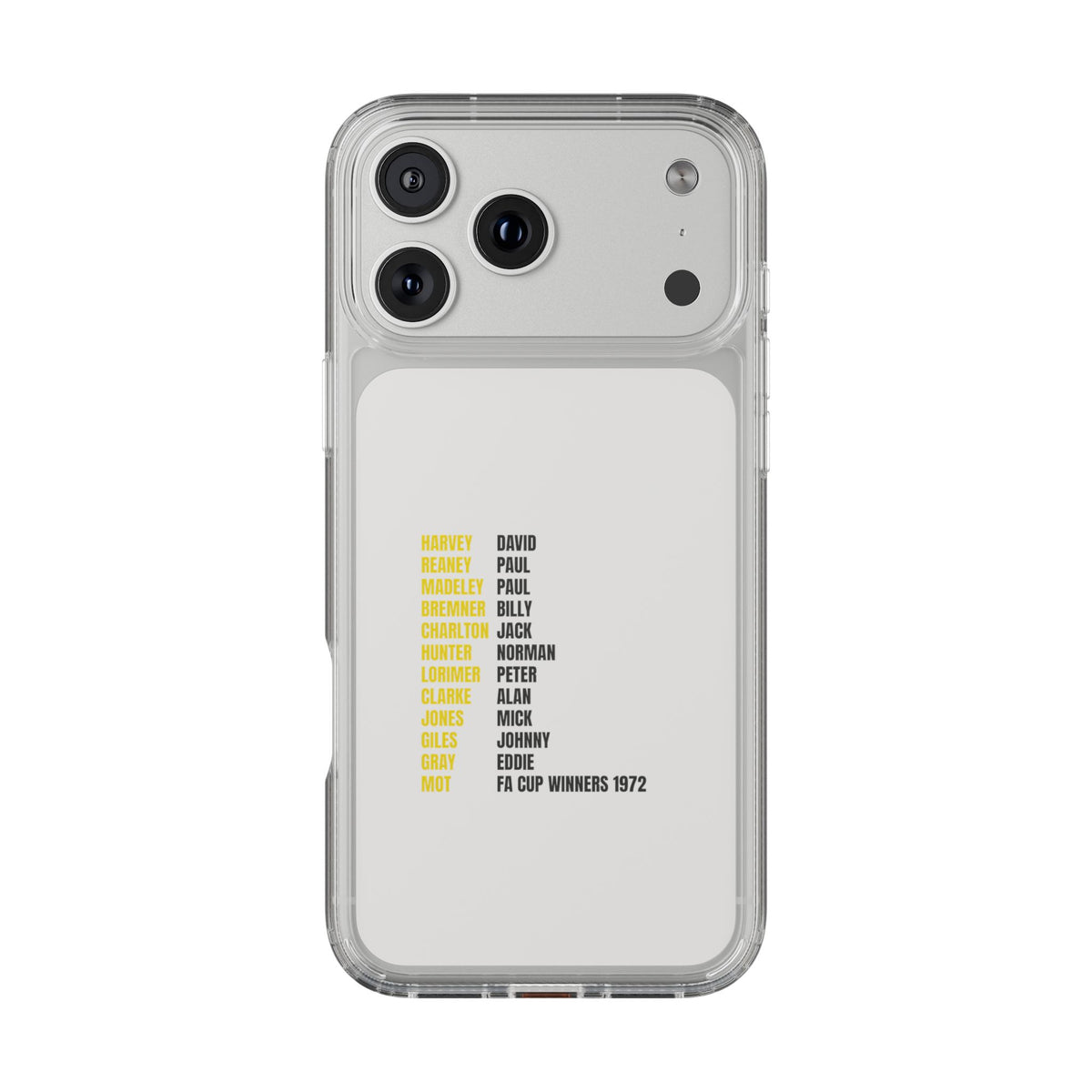Clear Phone Case - 1972 FA Cup Winners