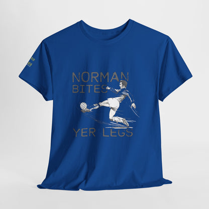 LUFC “Norman Bites Yer Legs” Tee:  Unisex Heavy Cotton Edition