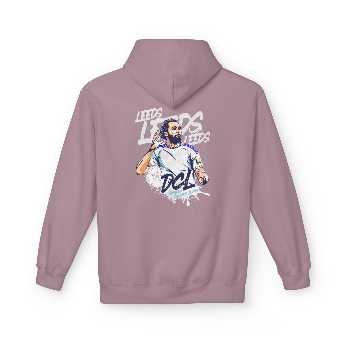 LUFC Softstyle Fleece Hoodie “LEEDS:  Dominic Calvert-Lewin” Midweight  Unisex - Lufcnews.co.uk