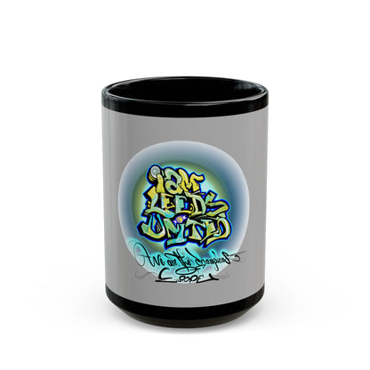 Leeds United Graffiti Mug: “All Leeds Aren’t We” Coffee Cup