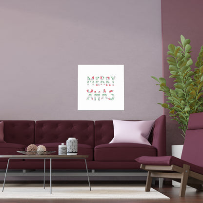 LUFC “Merry Xmas” Christmas  Design Logo Wall Art for Home &  Outdoors