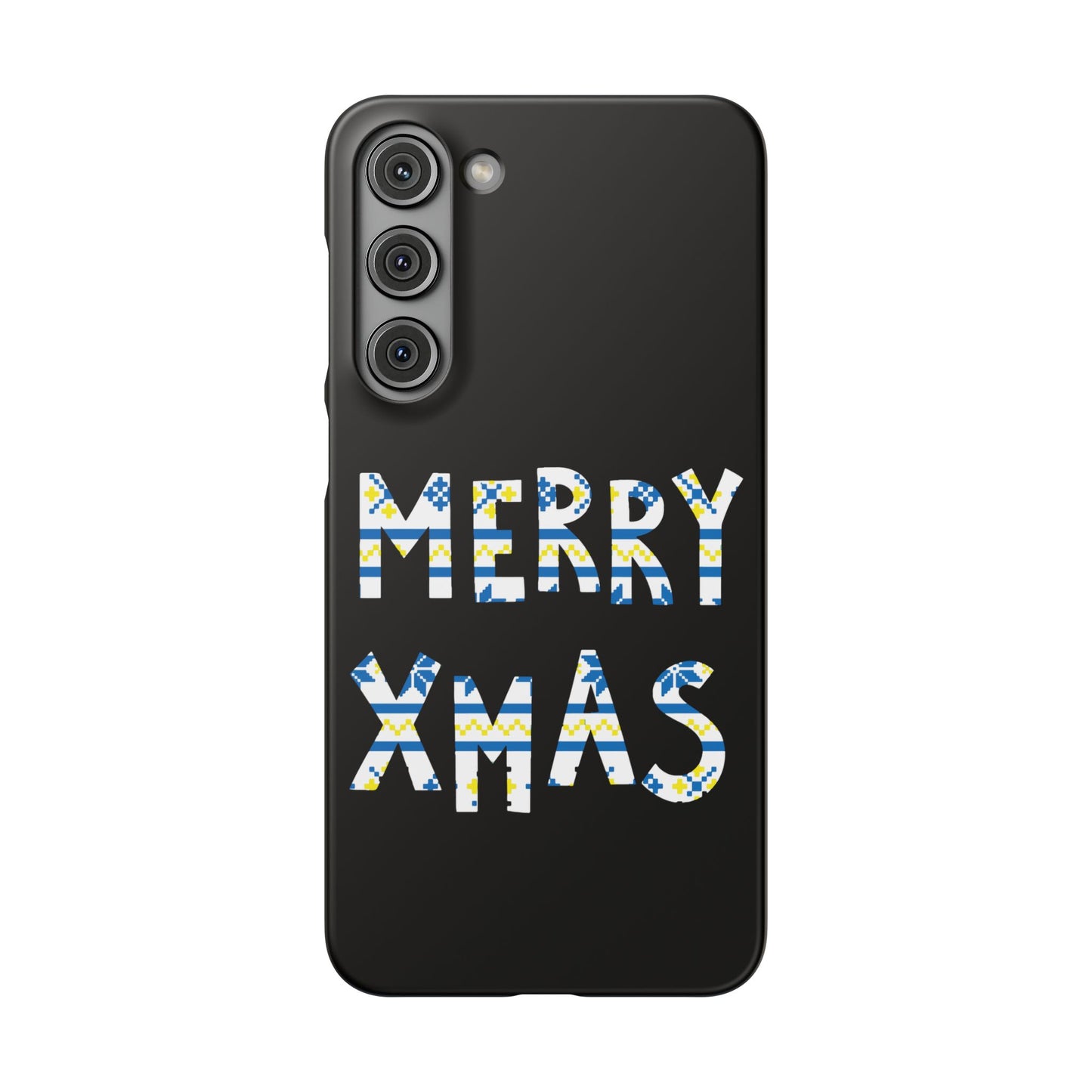 Leeds United "Merry Xmas" Blue &  Yellow Emblem Snap Case:  Christmas Edition