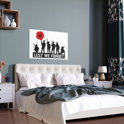 LUFC “Lest We Forget” Silk Poster:  Tribute Leeds United Wall Art