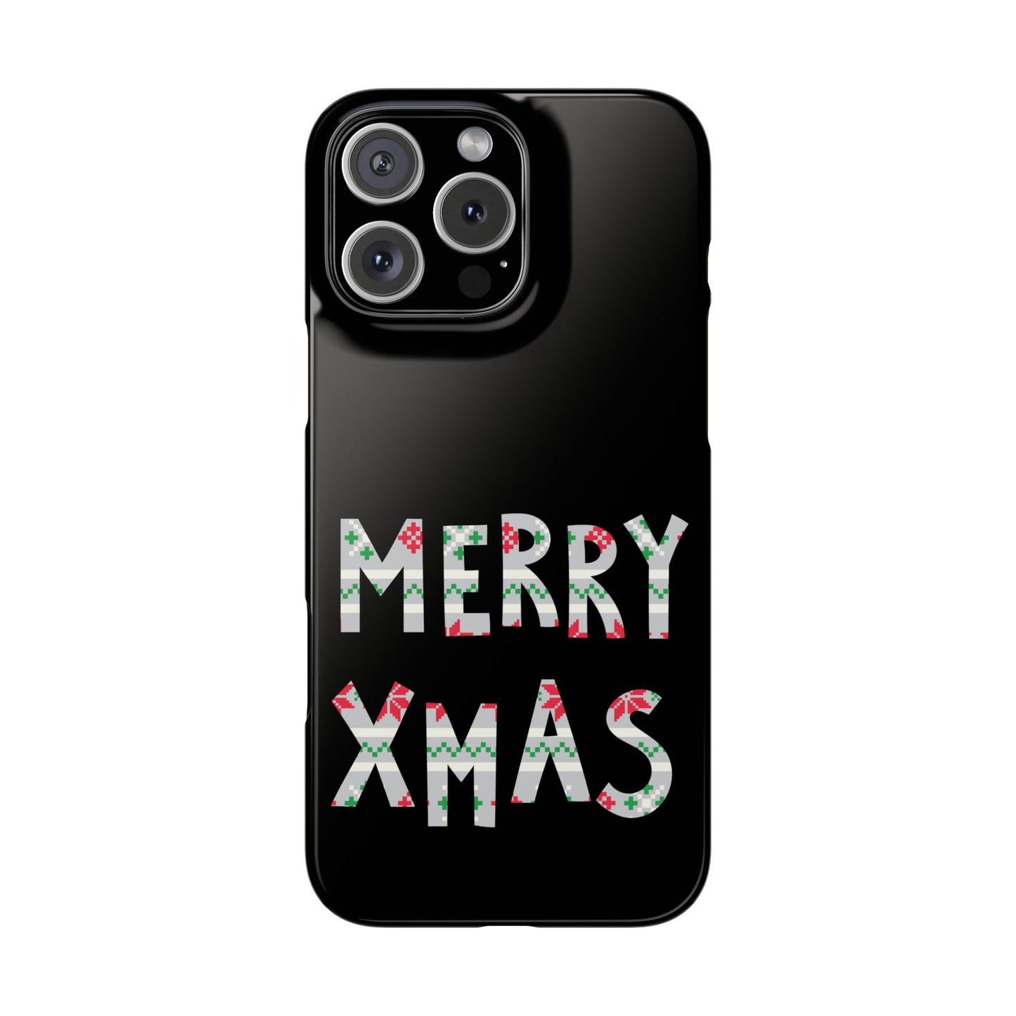 Leeds United "Merry Xmas" Red &  Green Emblem Snap Case: Christmas  Edition