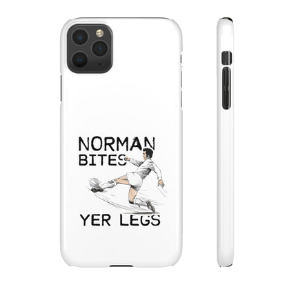 Leeds United Norman Bites "YER  LEGS" Snap Case
