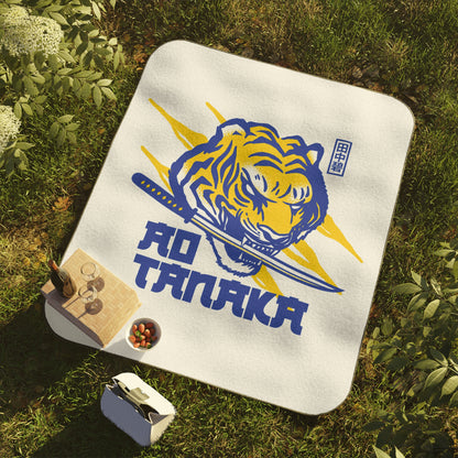 LUFC “Ao Tanaka” Picnic Blanket:  Vibrant Leeds United Player Design