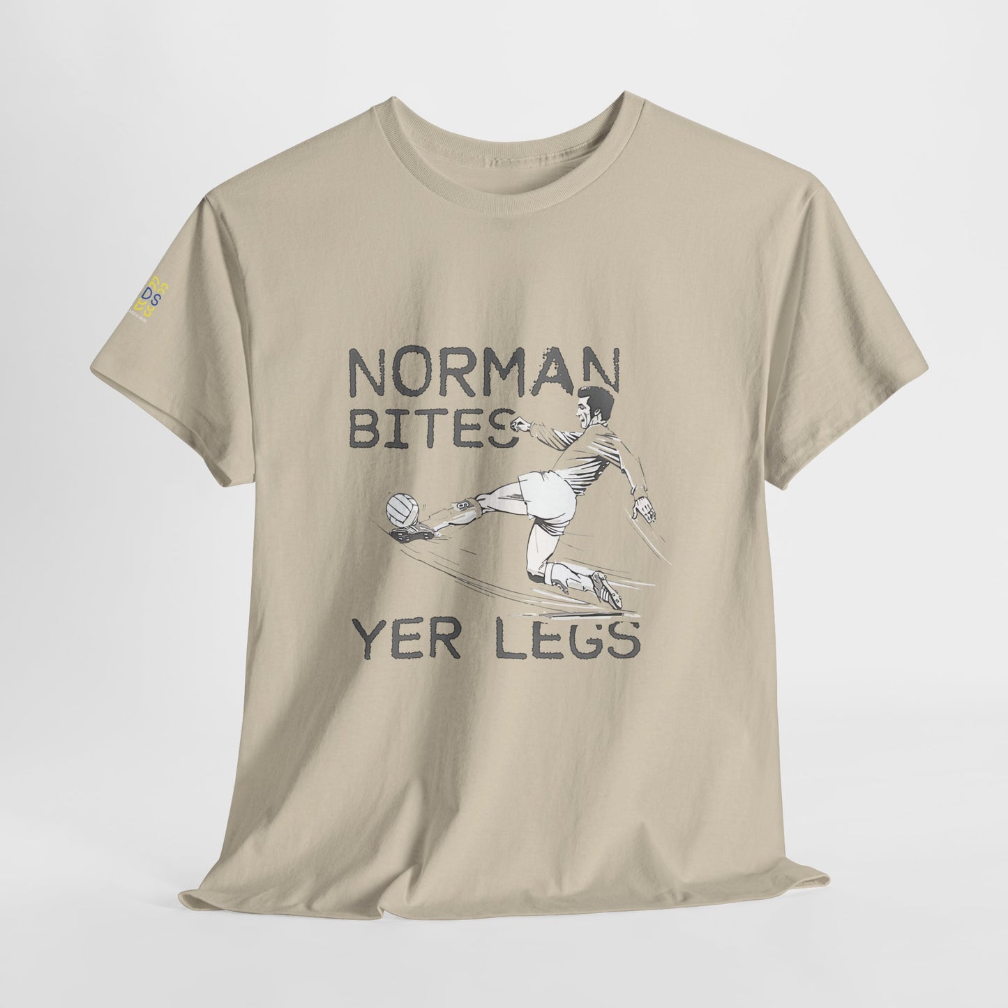 LUFC “Norman Bites Yer Legs” Tee:  Unisex Heavy Cotton Edition