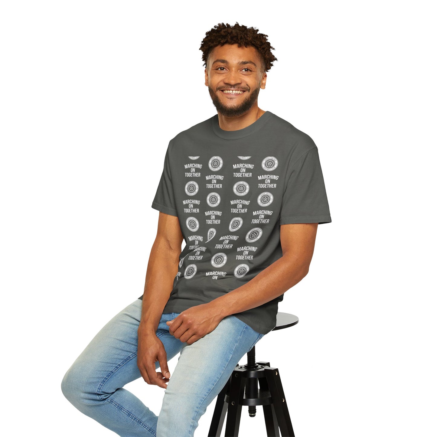 LUFC News Graphic Tee Garment-Dyed Unisex T-Shirt