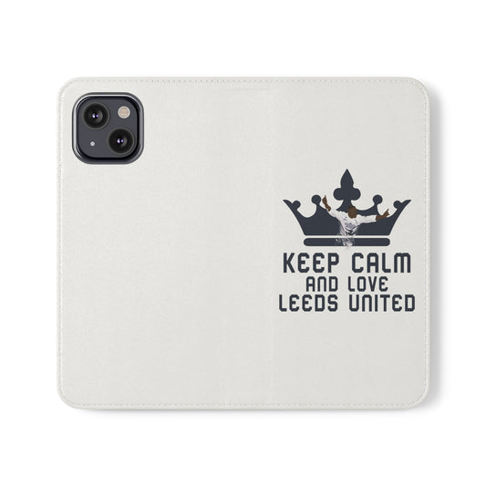 Keep Calm And Love Leeds United Flip Phone case print