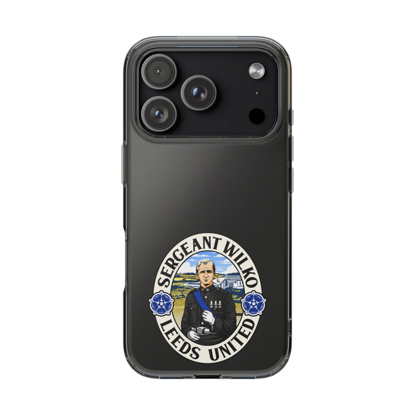 Leeds United “SERGEANT WILKO”  Clear Impact-Resistant Case