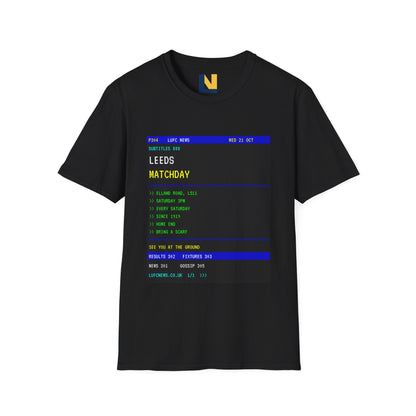 Leeds Matchday Teletext T-Shirt