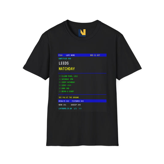 Leeds Matchday Teletext T-Shirt