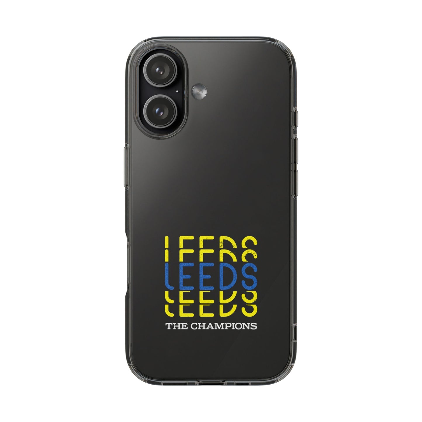 LUFC “LEEDS The Champions” Clear  Impact-Resistant Case
