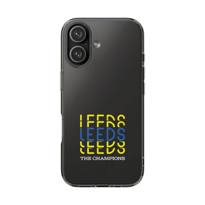 LUFC “LEEDS The Champions” Clear  Impact-Resistant Case