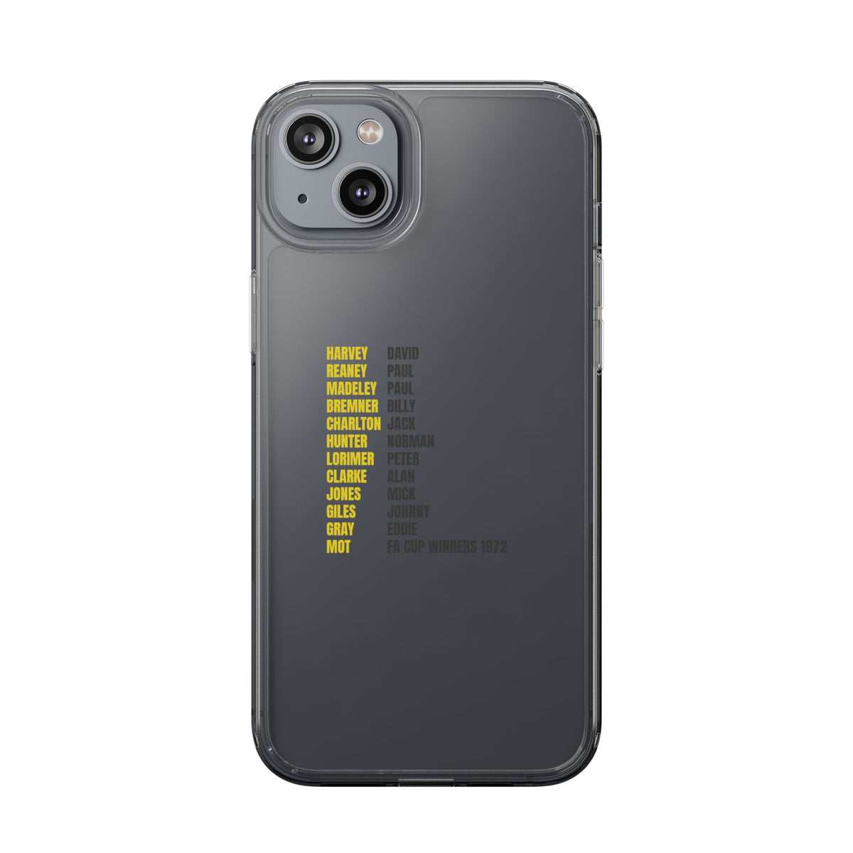 Clear Phone Case - 1972 FA Cup Winners