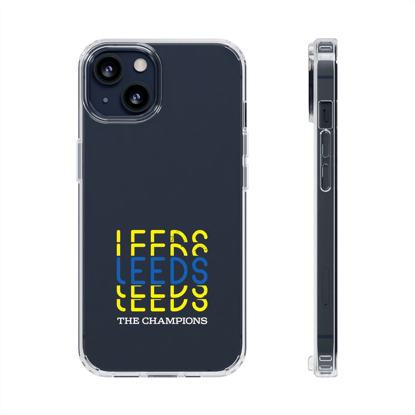 LUFC “LEEDS The Champions” Clear  Impact-Resistant Case