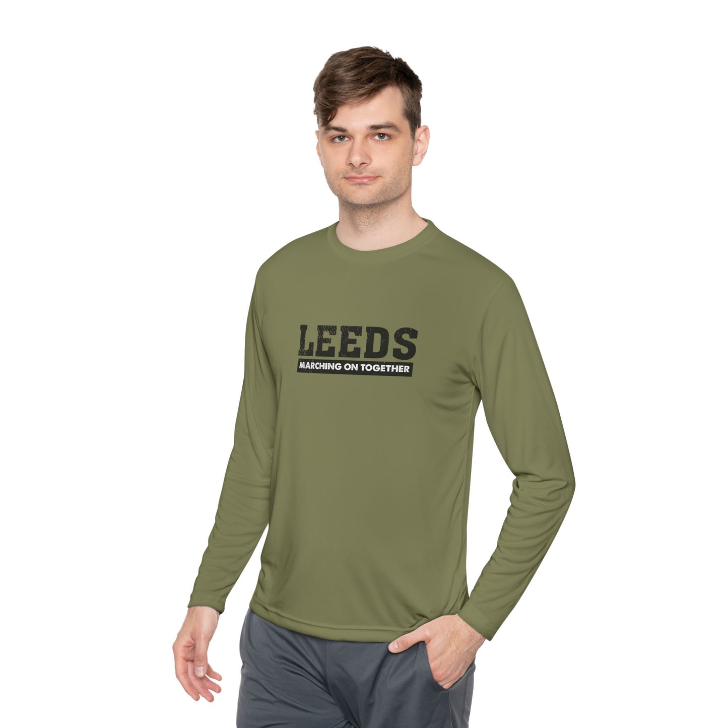 Leeds “Marching On Together” Long Sleeve T-Shirt: Unisex Fit