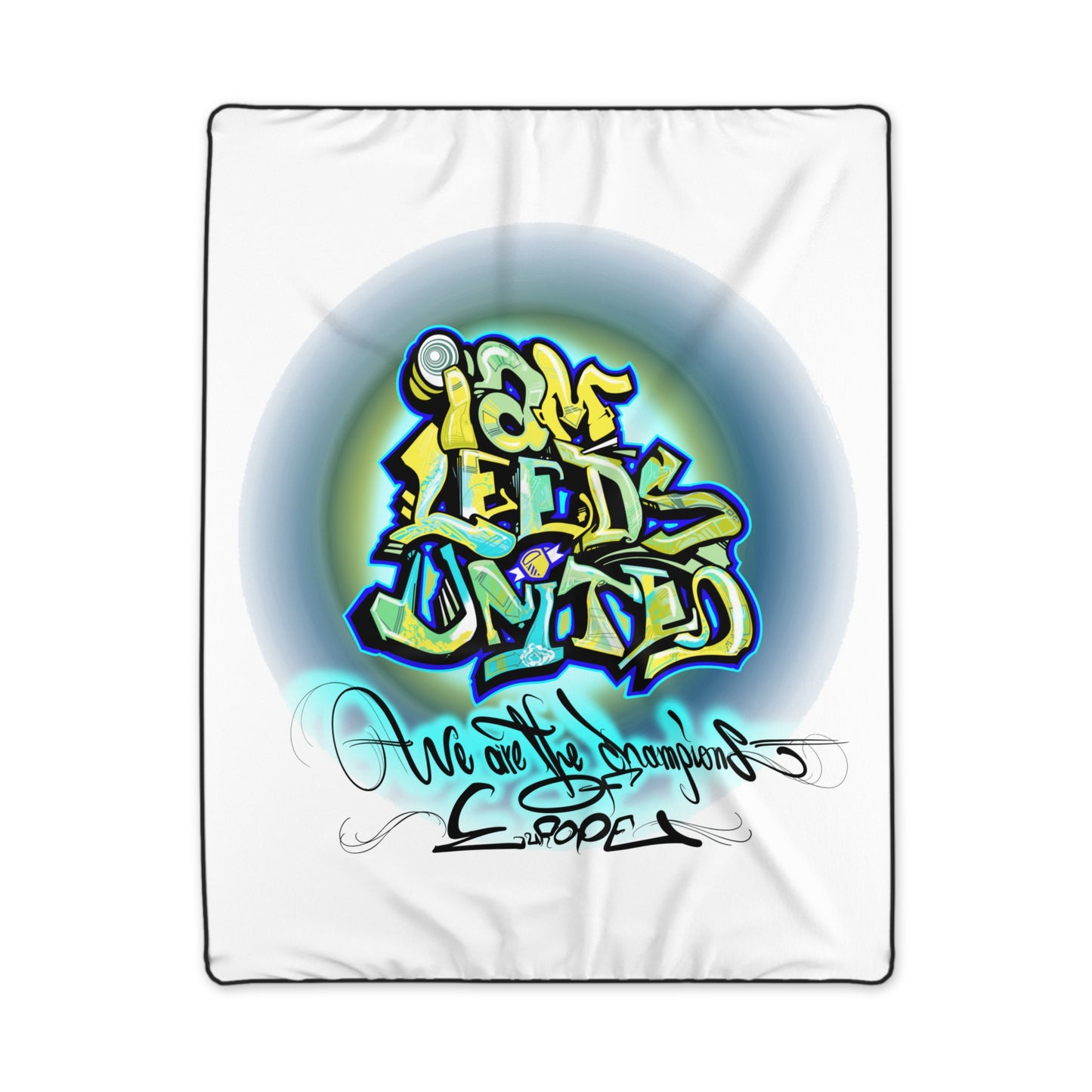 LUFC “Leeds United Graffiti”  Polyester Fleece Blanket: Bold Fan  Art Design