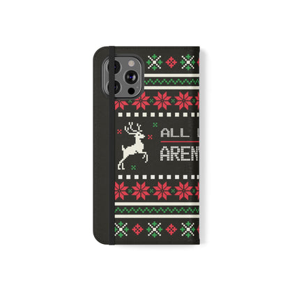 LUFC "All Leeds Aren't We" Flip Case  Phone Wallet: Christmas Edition