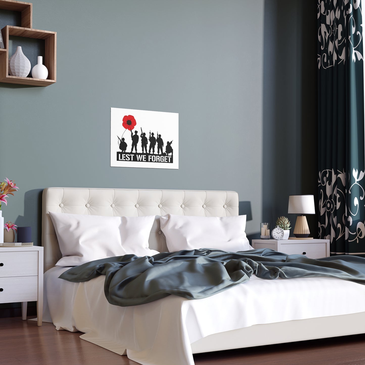 LUFC “Lest We Forget” Silk Poster:  Tribute Leeds United Wall Art