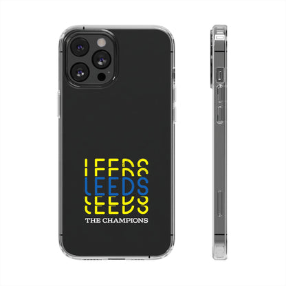 LUFC “LEEDS The Champions” Clear  Impact-Resistant Case