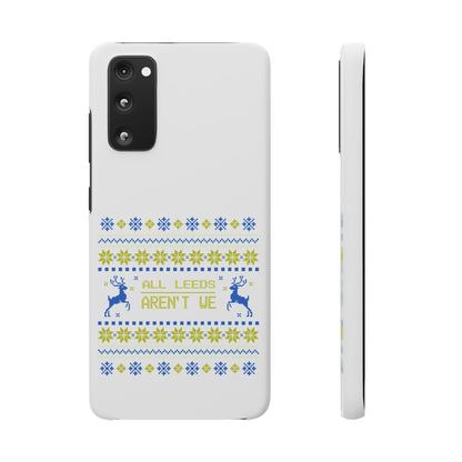 LUFC "All Leeds Aren't We" Blue &  Yellow Emblem Snap Case:  Christmas Edition