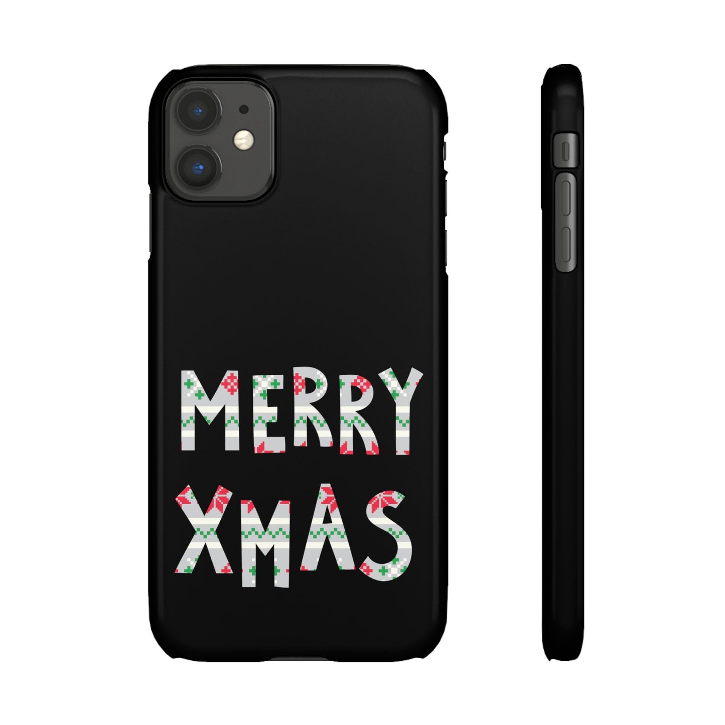 Leeds United "Merry Xmas" Red &  Green Emblem Snap Case: Christmas  Edition