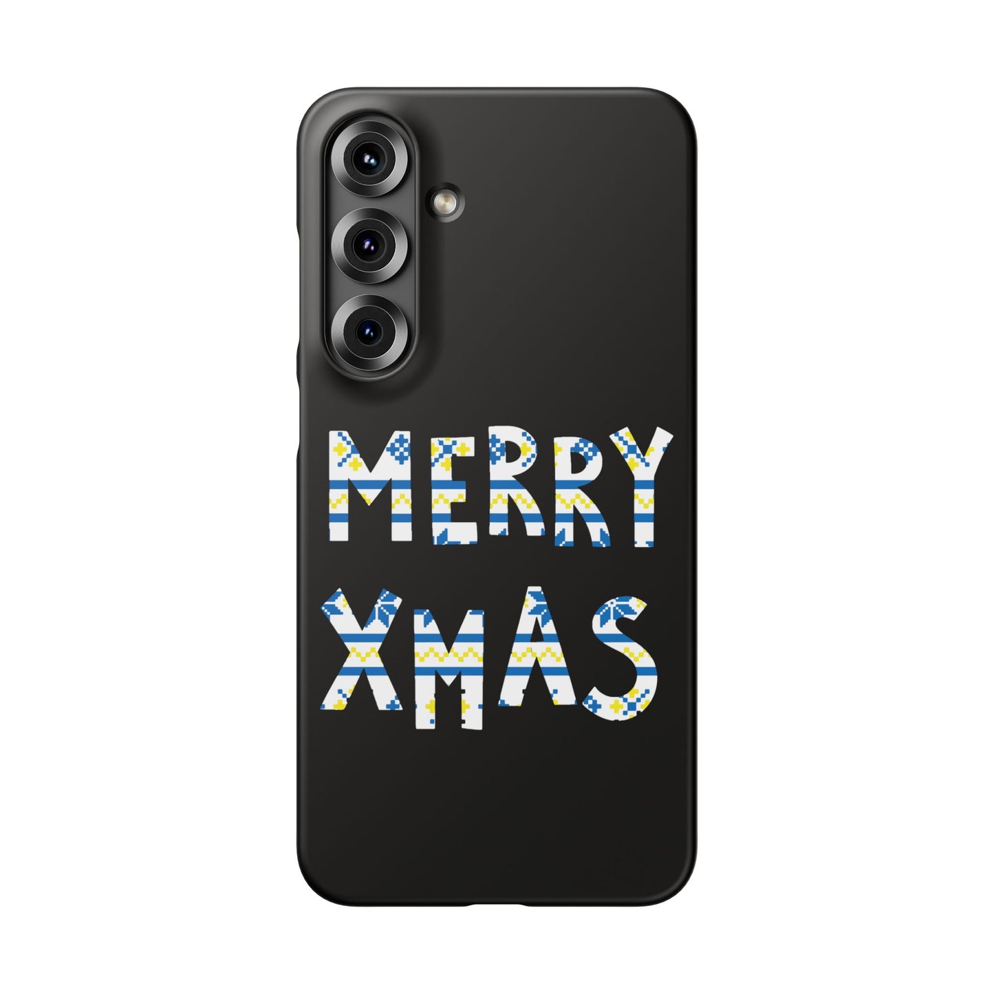 Leeds United "Merry Xmas" Blue &  Yellow Emblem Snap Case:  Christmas Edition
