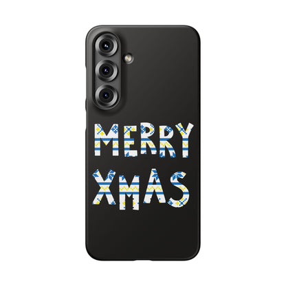 Leeds United "Merry Xmas" Blue &  Yellow Emblem Snap Case:  Christmas Edition
