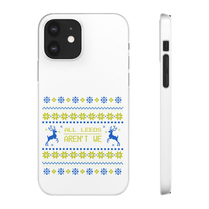 LUFC "All Leeds Aren't We" Blue &  Yellow Emblem Snap Case:  Christmas Edition