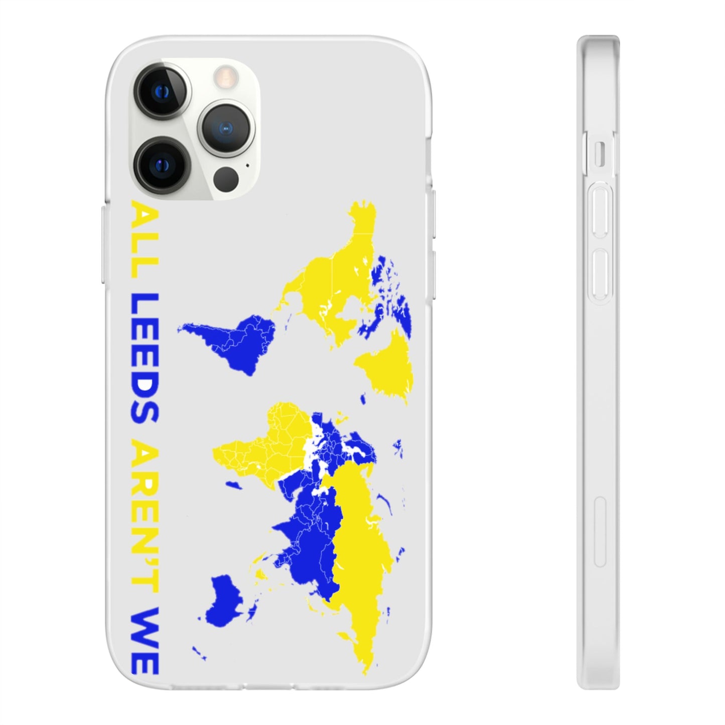 LUFC 'All Leeds Aren't We' World  Map: Flexi Case