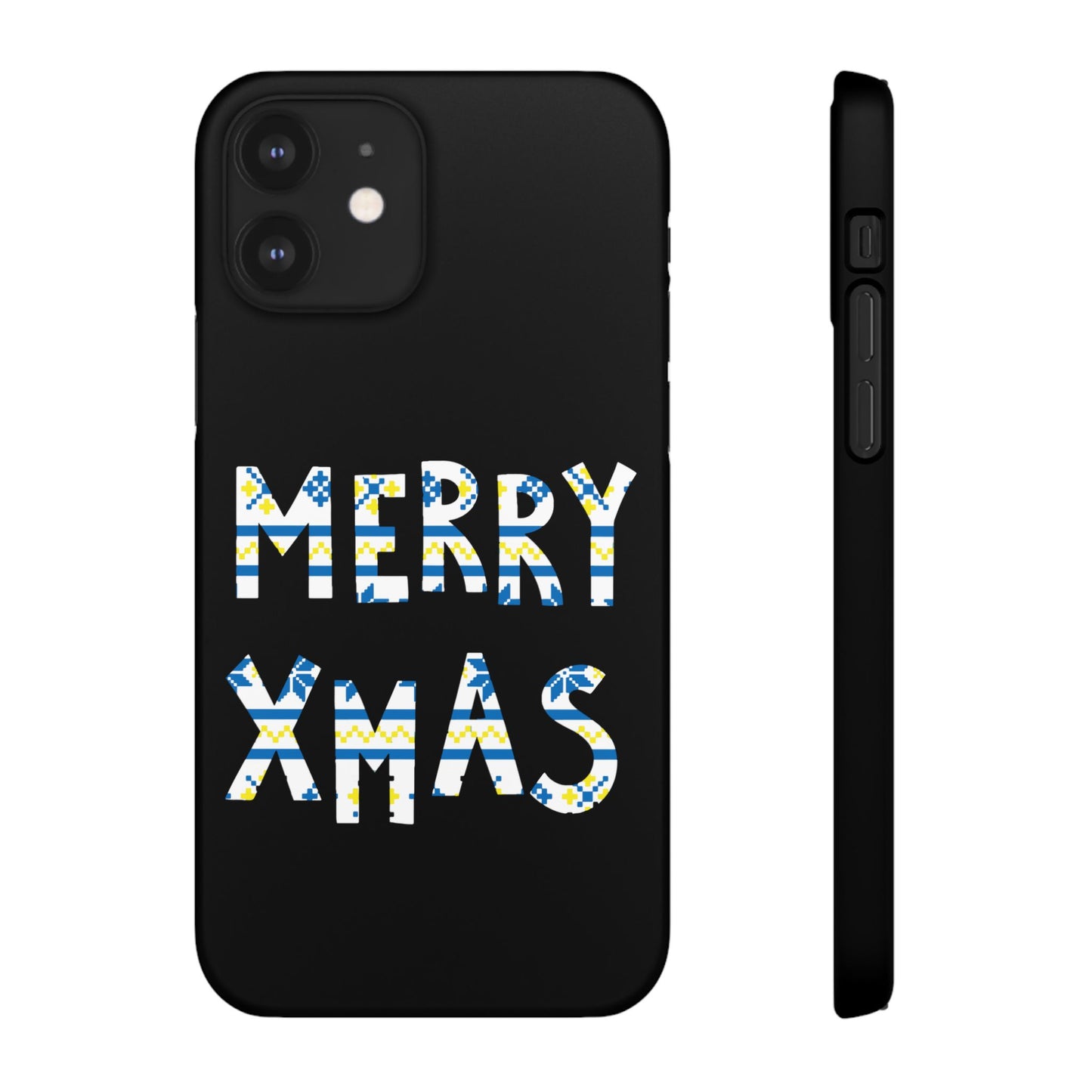Leeds United "Merry Xmas" Blue &  Yellow Emblem Snap Case:  Christmas Edition