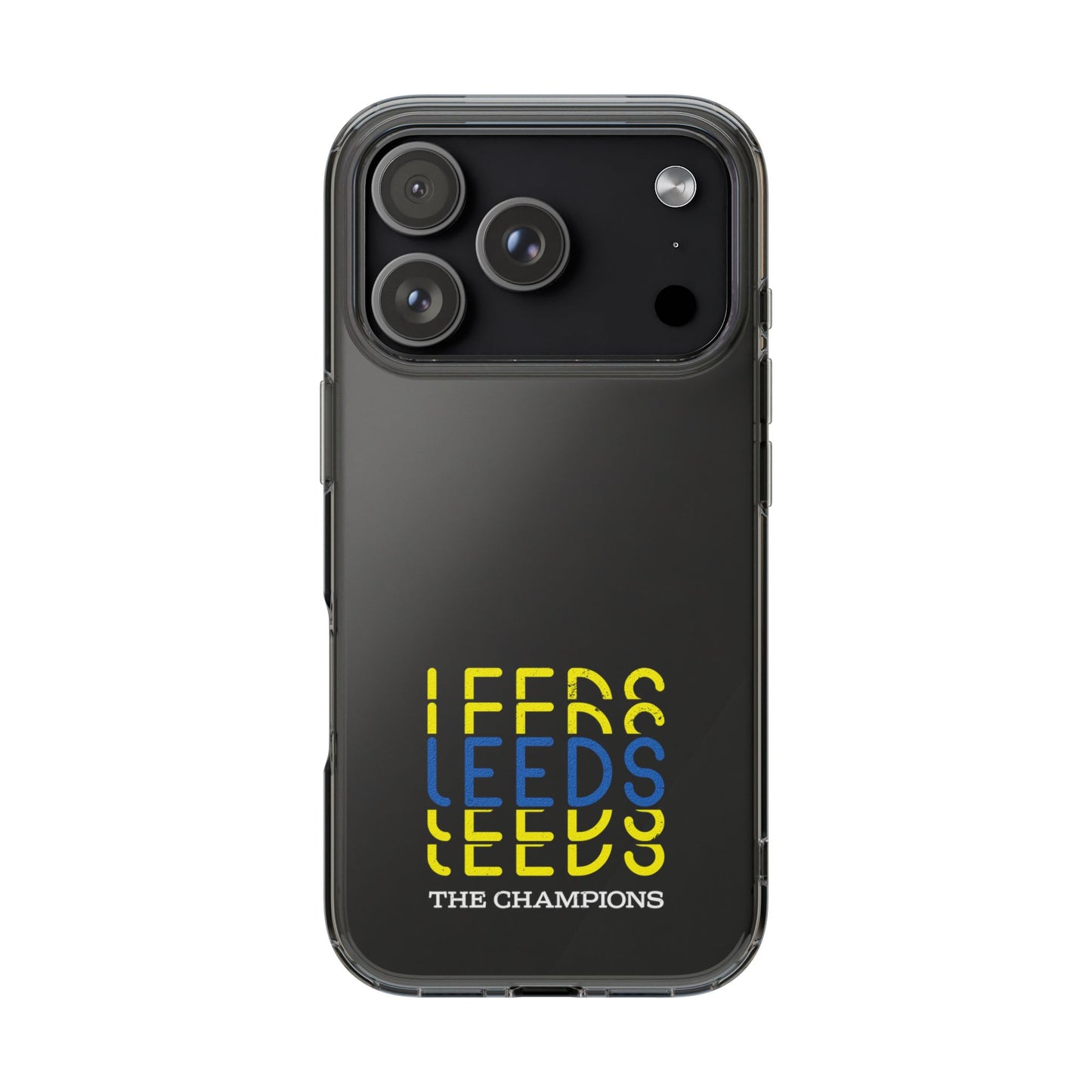 LUFC “LEEDS The Champions” Clear  Impact-Resistant Case