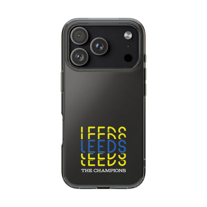 LUFC “LEEDS The Champions” Clear  Impact-Resistant Case