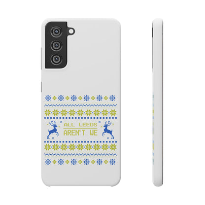 LUFC "All Leeds Aren't We" Blue &  Yellow Emblem Snap Case:  Christmas Edition
