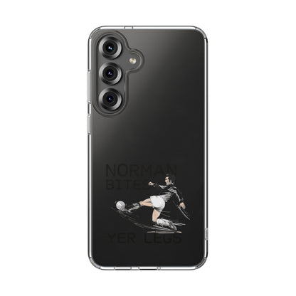 Leeds United Norman Bites 'YER  LEGS' Clear Impact-Resistant Case