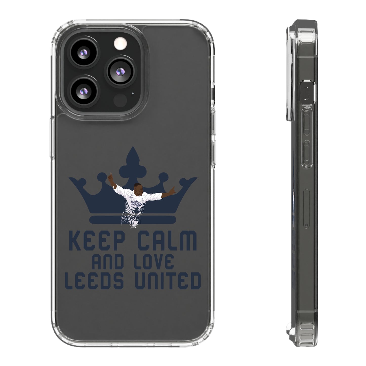 Funda transparente para teléfono -
'Mantén la calma y ama al Leeds United'