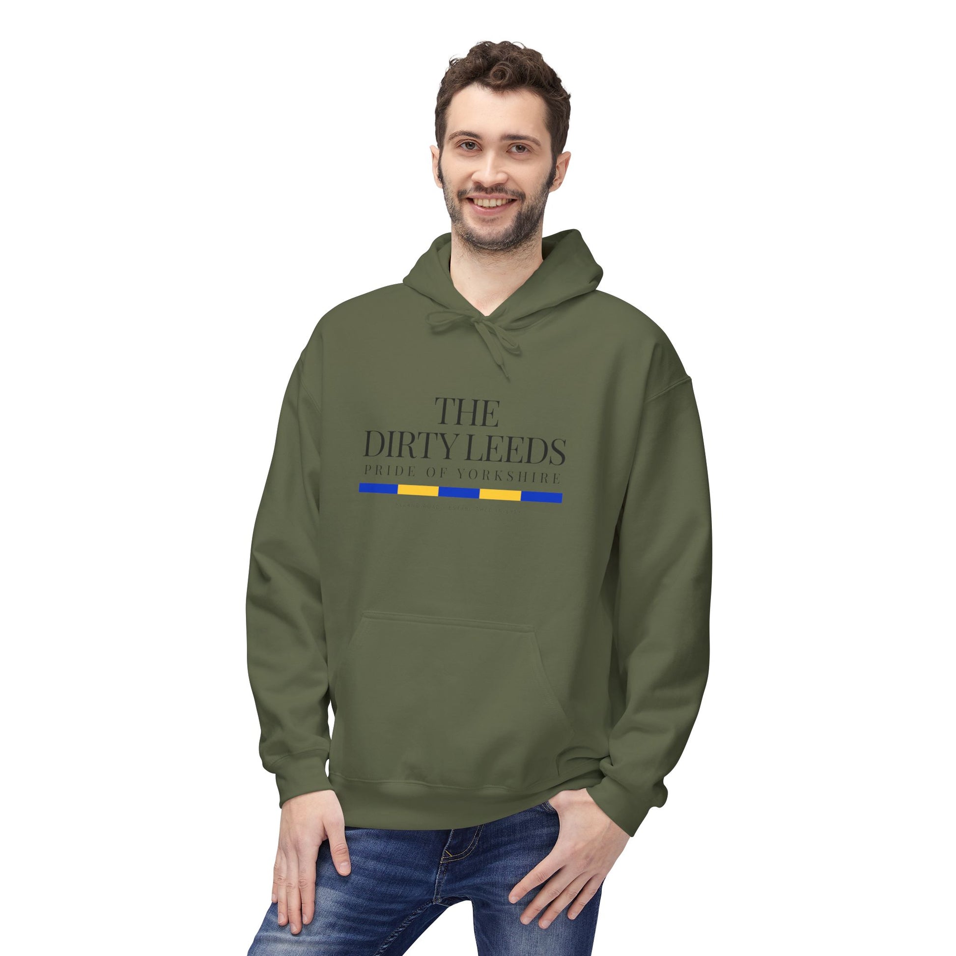 LUFC “The Dirty Leeds: Pride of  Yorkshire” Softstyle Fleece Hoodie - Lufcnews.co.uk