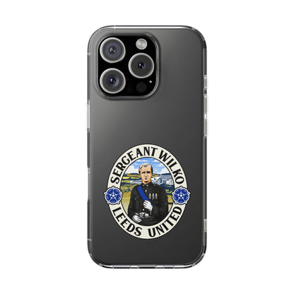 Leeds United “SERGEANT WILKO”  Clear Impact-Resistant Case - Lufcnews.co.uk