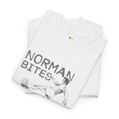LUFC “Norman Bites Yer Legs” Tee:  Unisex Heavy Cotton Edition