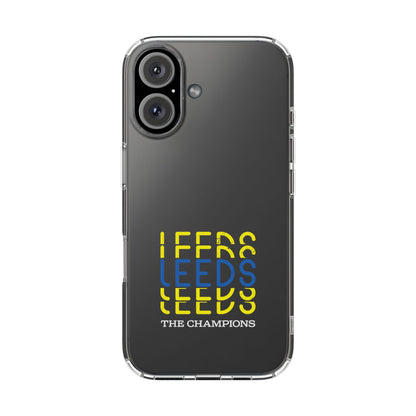 LUFC “LEEDS The Champions” Clear  Impact-Resistant Case