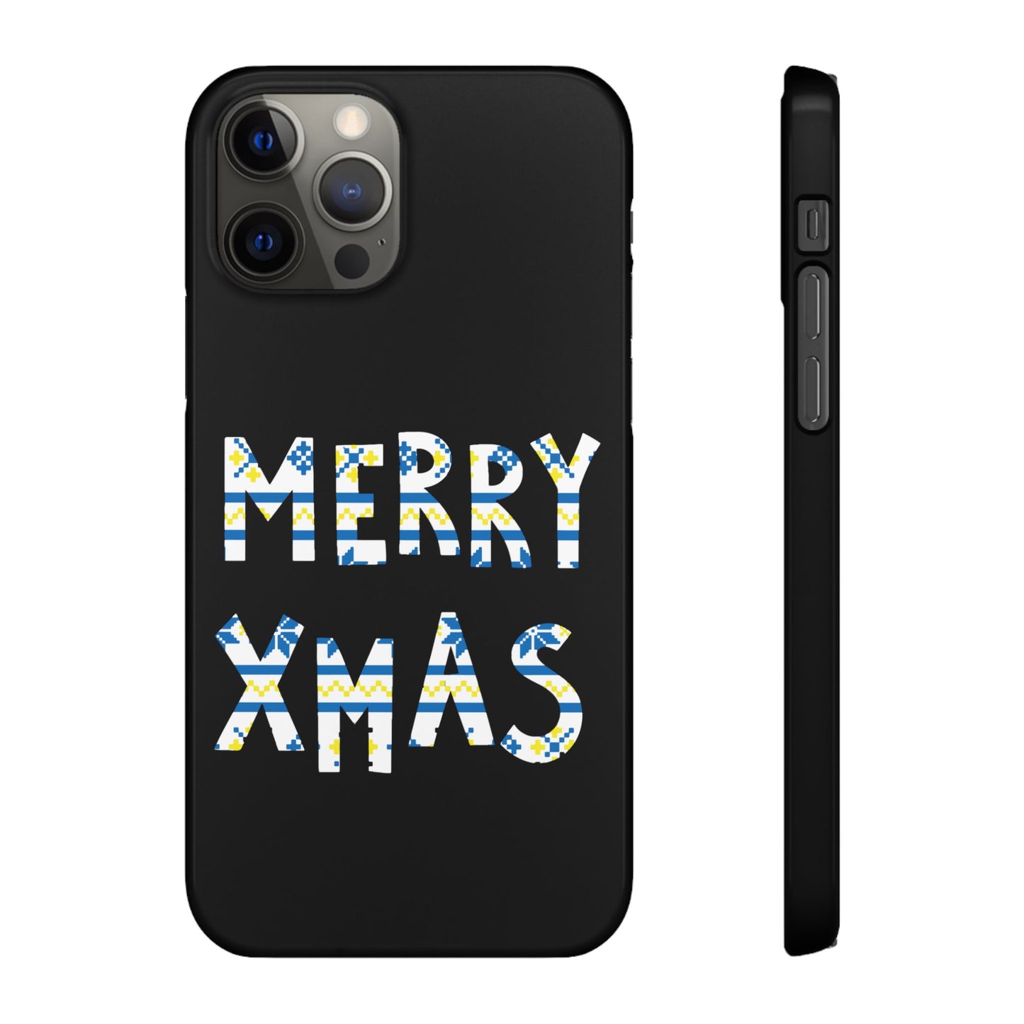Leeds United "Merry Xmas" Blue &  Yellow Emblem Snap Case:  Christmas Edition