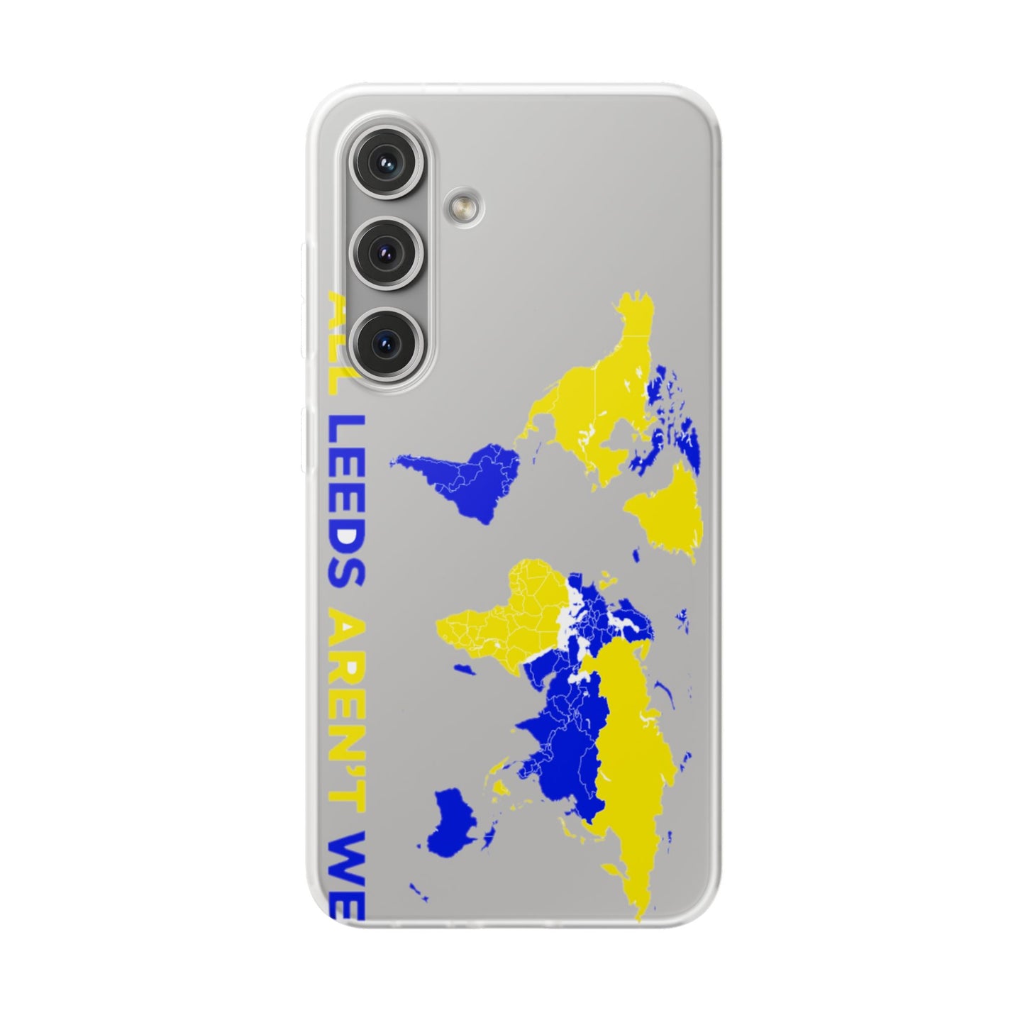 LUFC 'All Leeds Aren't We' World  Map: Flexi Case
