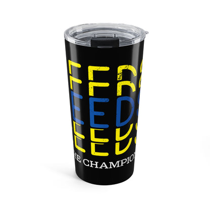 LUFC “Leeds The Champions” 20oz  Insulated Tumbler: Stylish Travel Mug  for True Supporters