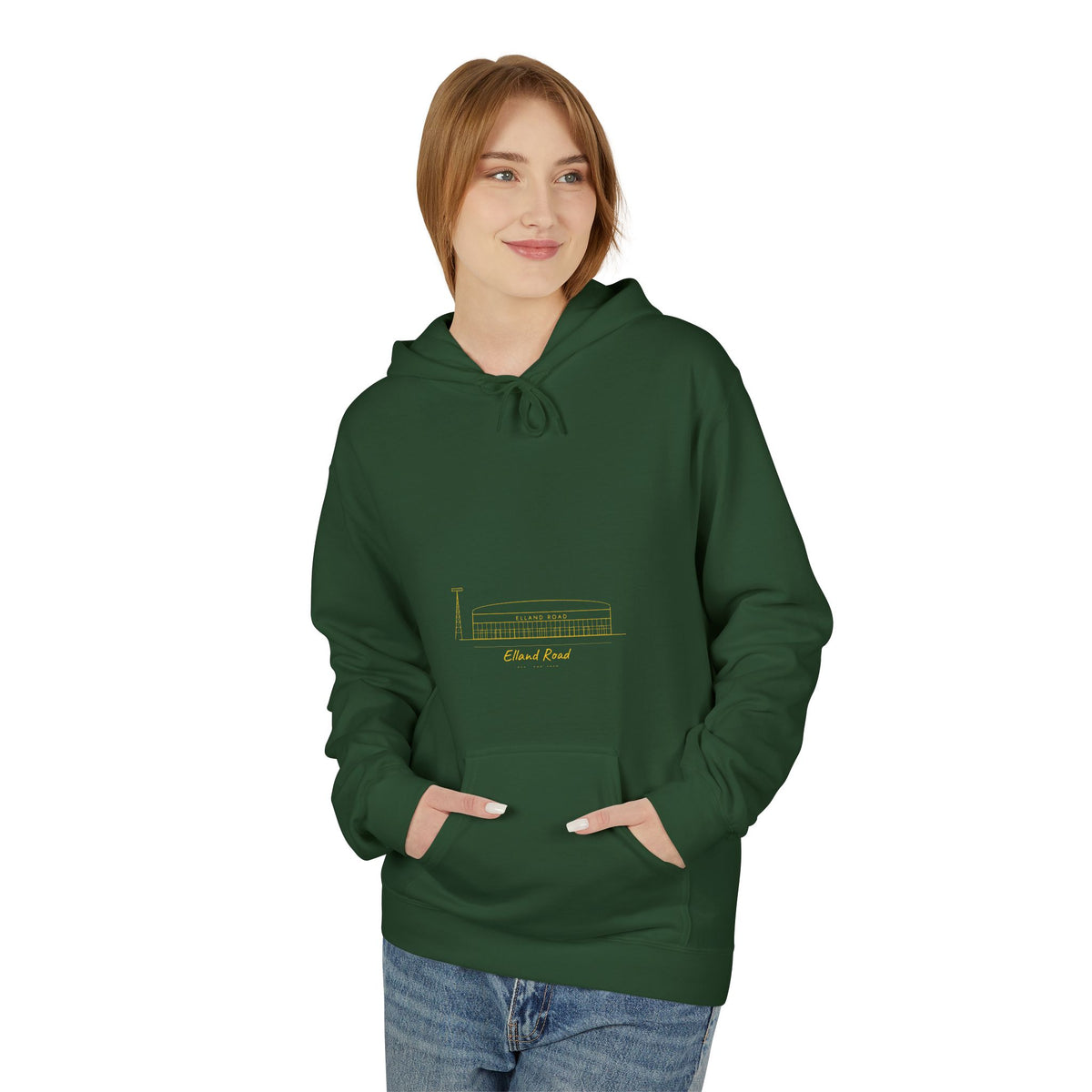 Elland Road Line Art Leeds Hoodie