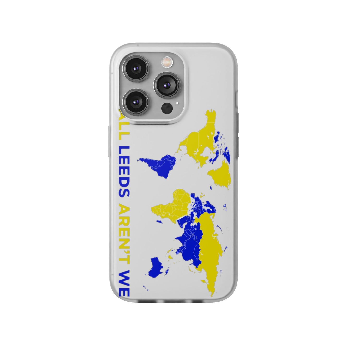 LUFC 'All Leeds Aren't We' World  Map: Flexi Case